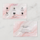 Roze esthetische juwelier Care Square Visitekaartj Visitekaartje (Voorkant / Achterkant)