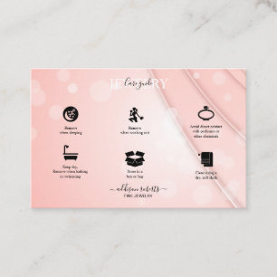 Roze esthetische juwelier Care Square Visitekaartj Visitekaartje