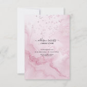 Roze esthetische kaarszorg bedankkaart (Achterkant)