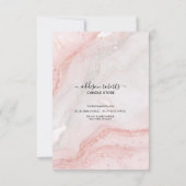 Roze esthetische kaarszorg bedankkaart (Achterkant)