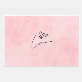 Roze Esthetische Liefde Inpakpapier | Minimaal Har Vel