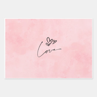 Roze Esthetische Liefde Inpakpapier | Minimaal Har Vel