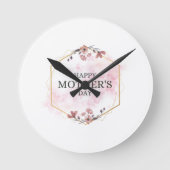 Roze esthetische Moederdag Ronde Klok (Voorkant)