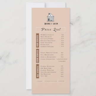 Roze Esthetische Neutrale Schoonheid Salon prijsli