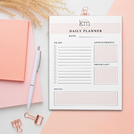 Roze Esthetische Professionele Planner Sjabloon Notitieblok