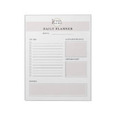 Roze Esthetische Professionele Planner Sjabloon Notitieblok (Linkerzijde)