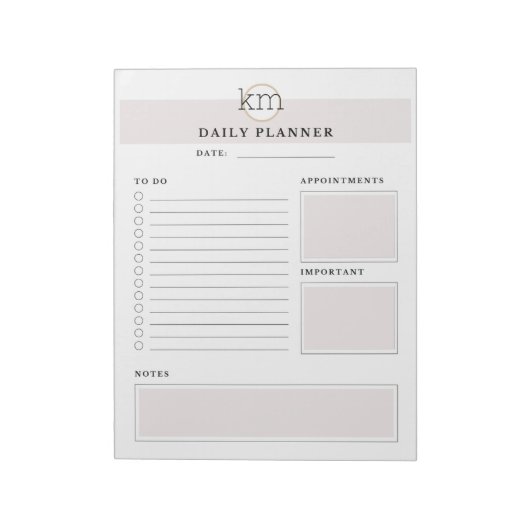 Roze Esthetische Professionele Planner Sjabloon Notitieblok (Linkerzijde)