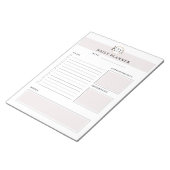 Roze Esthetische Professionele Planner Sjabloon Notitieblok (Schuin)