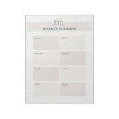 Roze Esthetische Professionele Weekplanner Notitieblok (Linkerzijde)