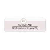 Roze Esthetische Professionele Zaken Etiket (Voorkant)