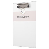 Roze Esthetische Professionele Zaken Klembord (Links)