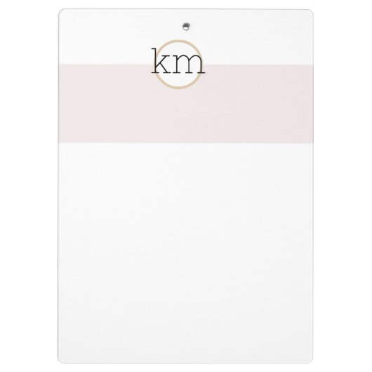 Roze Esthetische Professionele Zaken Klembord (Achterkant)