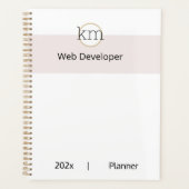 Roze Esthetische Professionele Zaken Planner (Voorkant)