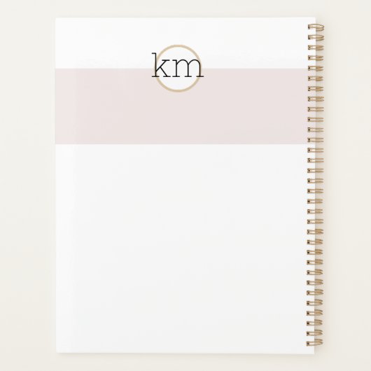 Roze Esthetische Professionele Zaken Planner (Achterkant)