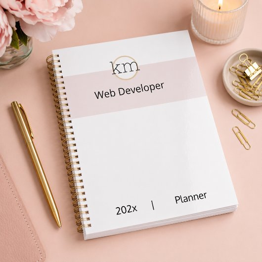 roze esthetische professionele zaken planner