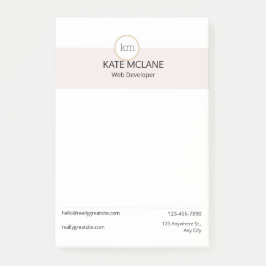 Roze Esthetische Professionele Zaken Post-it® Notes