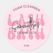 Roze esthetische retroflectie - wiskundewissers Sh Ronde Sticker (Voorkant)