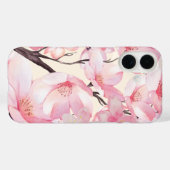 Roze Esthetische Sakura Cherry Blossom Roze Bloeme Case-Mate iPhone Case (Achterkant (horizontaal))