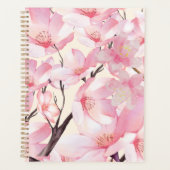Roze Esthetische Sakura Cherry Blossom Roze Bloeme Planner (Voorkant)