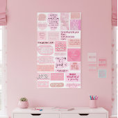 Roze Esthetische Visiebord Quotes Poster