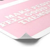 Roze Esthetische Visiebord Quotes Poster (Hoek)
