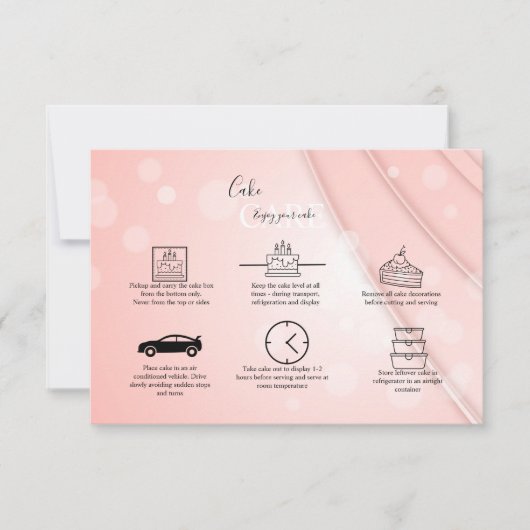 Roze esthetische zorg bedankkaart (Voorkant)