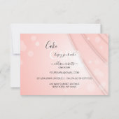 Roze esthetische zorg bedankkaart (Achterkant)