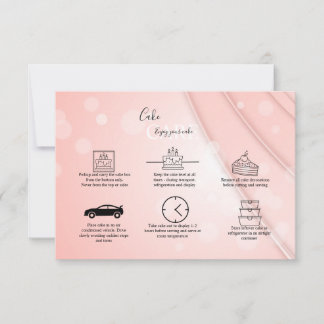 Roze esthetische zorg bedankkaart