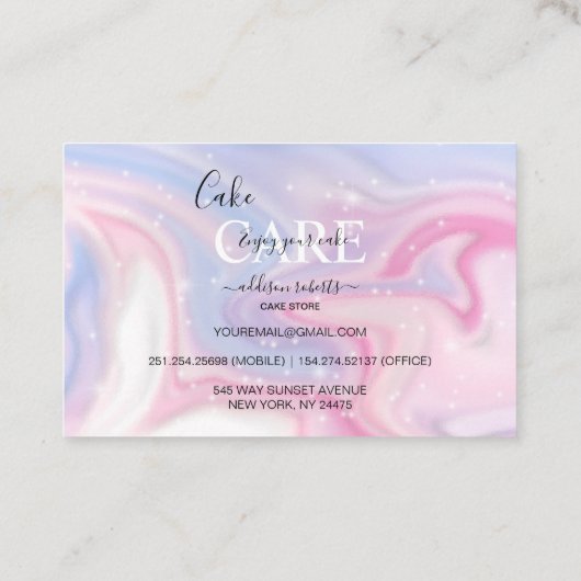 Roze esthetische zorg visitekaartje (Achterkant)