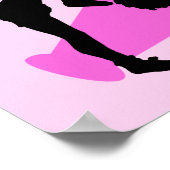 ROZE ETEN, SLAPEN, JUICHEN GEPERSONALISEERD POSTER (Hoek)