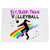 ROZE ETEN, SLAPEN, VOLLEYBAL TRAINEN LARGE CADEAUTASJE (Voorkant)