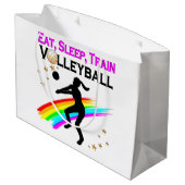 ROZE ETEN, SLAPEN, VOLLEYBAL TRAINEN LARGE CADEAUTASJE (Achterkant Gekanteld)