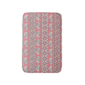 Roze etnisch olifantenpatroon badmat (Voorkant Verticaal)
