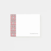Roze etnisch olifantenpatroon post-it® notes (Voorkant)