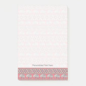 Roze etnisch olifantenpatroon post-it® notes (Voorkant)
