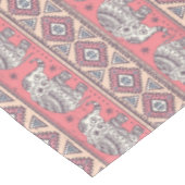 Roze etnisch olifantenpatroon tafelkleed (Gekanteld)