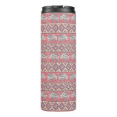 Roze etnisch olifantenpatroon thermosbeker (Achterkant)