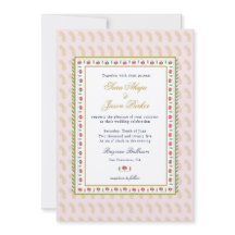 Roze etnische bloemenrand Indiase bruiloft