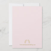 Roze Etnische Bloemgrens Indische bruiloft Kaart (Achterkant)