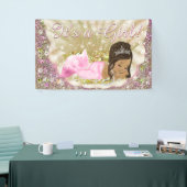 Roze Etnische Zeemeermin Baby shower Banner (Beurs)