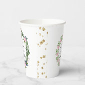 Roze Eucalyptus Bruidsmeisje Shower Papieren Beker (Links)