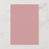 Roze Eucalyptus QR Code Huwelijksreactie  Informatiekaartje (Achterkant)