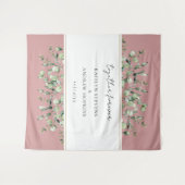 Roze Eucalyptus Trouw Samen Voor Altijd Wandkleed (Voorkant (horizontaal))