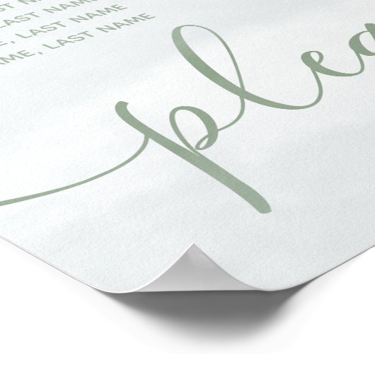 Roze eucalyptus waterverf poster (Hoek)