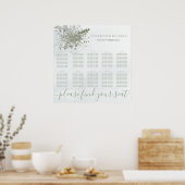 Roze eucalyptus waterverf poster (Keuken)