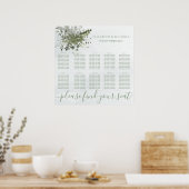 Roze eucalyptus waterverf poster (Keuken)