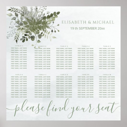 Roze eucalyptus waterverf poster (Voorkant)