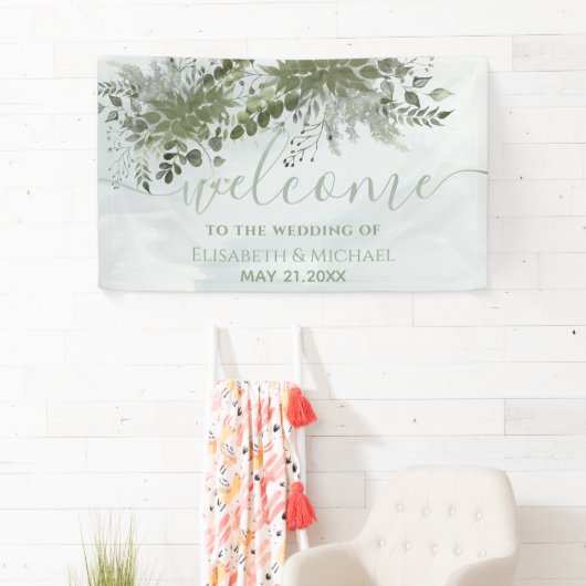 Roze eucalyptus waterverf spandoek (Insitu)