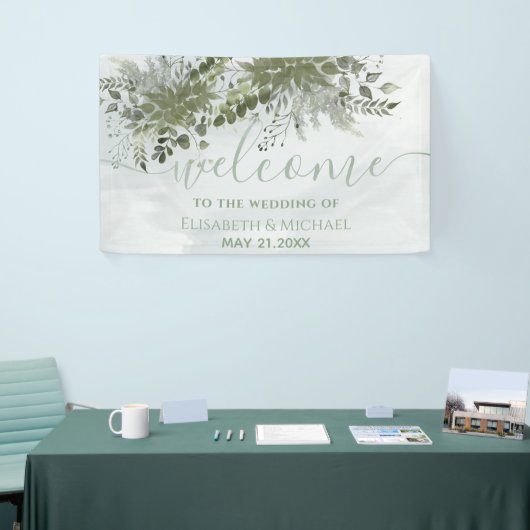 Roze eucalyptus waterverf spandoek (Beurs)