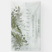 Roze eucalyptus waterverf spandoek (Verticaal)